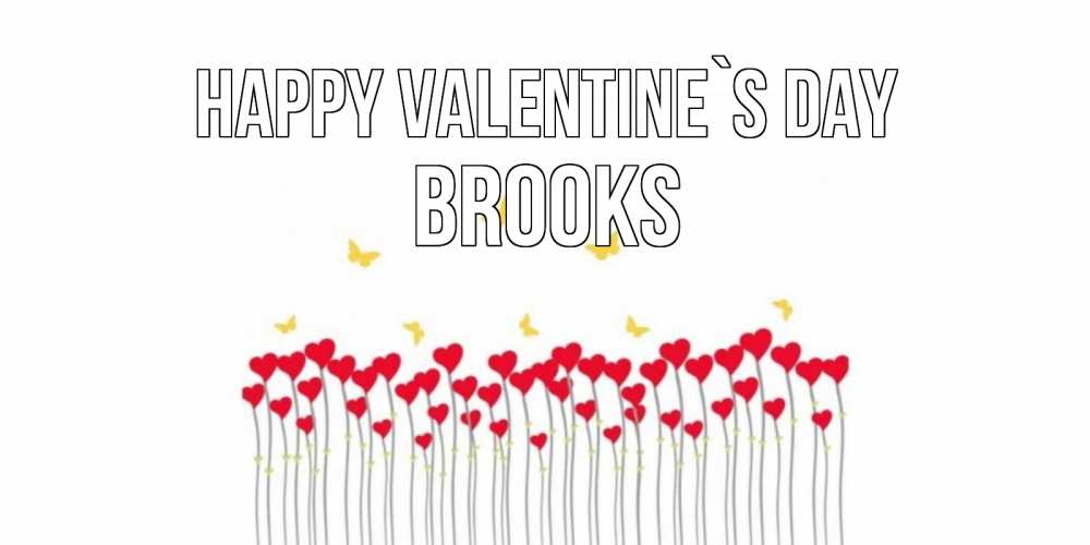 Greetings card с именем, Brooks Happy Valentine`s Day шары много на палочках Greetings with text for free download 